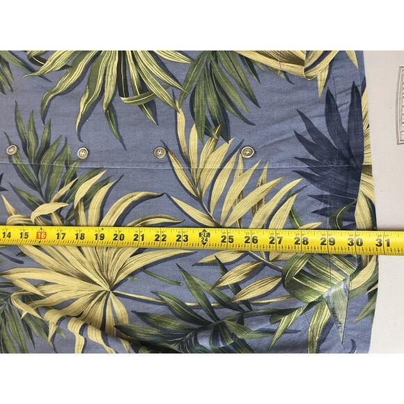 Tommy Bahama Tropical Palm Silk Camp Shirt XL Resort Loop Collar Beach Hawaiian - Picture 9 of 11